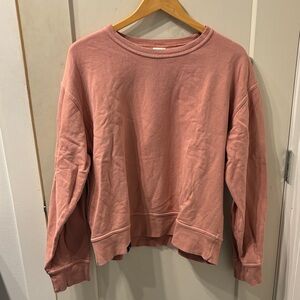 Pink Crewneck Organic Cotton Sweatshirt